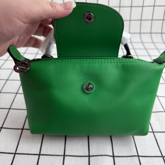 NWT LONGCHAMP LE PLIAGE XTRA XS POUCH Green - Picture 3 of 8